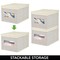 mDesign Large Fabric Closet Storage Box with Front Window/Lid